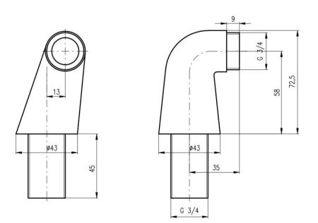 Уголок на борт ванн Rav Slezak MD0234Z, артикул MD0234Z