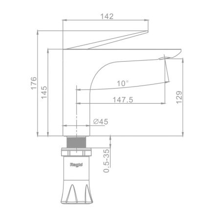 Смеситель для раковины Raglo R07.10, хром, артикул R07.10