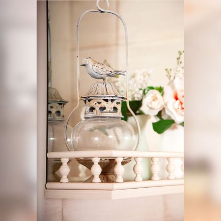 Зеркало со шкафчиком Бриклаер КАНТРИ 115S, бежевый дуб прованс, артикул КАНТРИ 115S