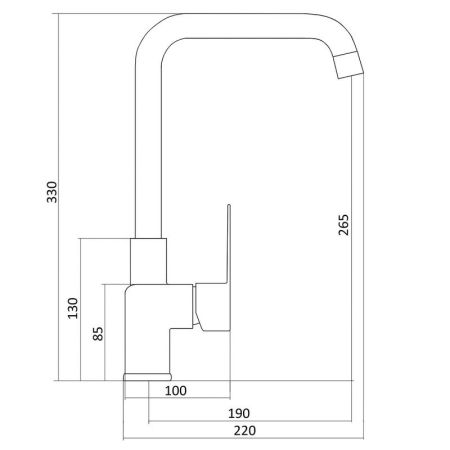 Смеситель для кухни Славен СЛ-ОД-Д91, синий