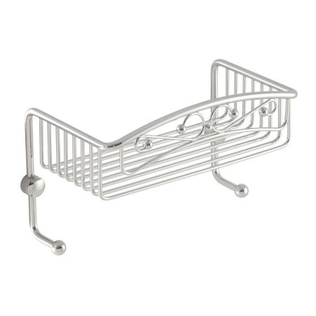 COMPLEMENTI Решетка одинарная с двумя крючками L26xP15xH15 см., хром, артикул 22040
