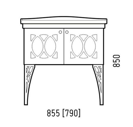 Тумба "Таормина 85", Модерн 85, артикул SD-00000646
