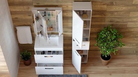 Тумба под раковину Vigo Plaza 70 2 ящика Белая, артикул Plaza-2-700(VGA)