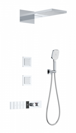 Душевая система с термостатом встраиваемая WONZON & WOGHAND, Хром (WW-D4538-A-CR) Душевая система с термостатом встраиваемая WONZON & WOGHAND, Хром (WW-D4538-A-CR)
