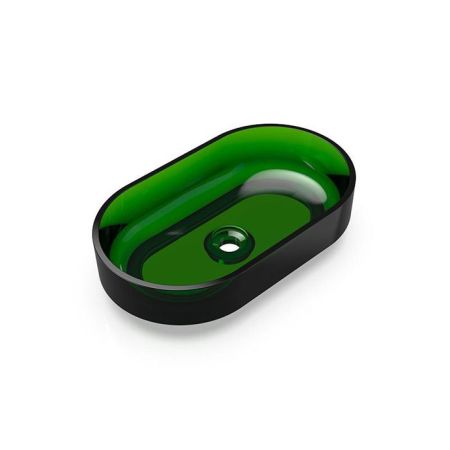 Knief Ellipse Shape Раковина накладная из полимерного материала 550x320x140 мм, цвет Malachit # 090, артикул 70203090