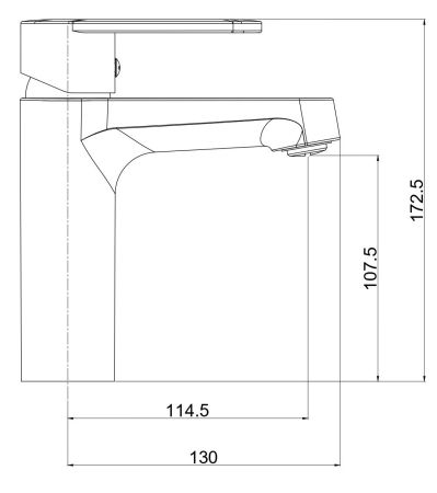 Смеситель Waterfall  для раковины, без донного клапана, артикул: WF26