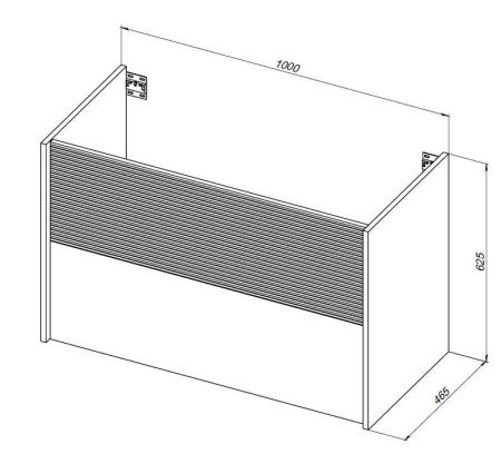 Тумба под раковину Aquanet Вита 100 белый матовый, артикул 00330474