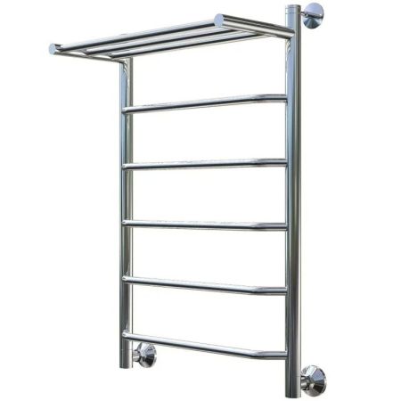 Водяной полотенцесушитель Тругор Браво 1 П НП 80x60 с полкой Хром, артикул Браво1/нп8060П