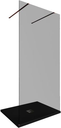 Душевая перегородка Allen Brau Infinity 2 100 3.21042.60.T медь браш, артикул 3.21042.60.T