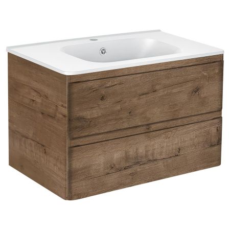 База под раковину Vico 800 подвесная, 2 выкатных ящика soft close, V.Oak, артикул VMC-2V800VO