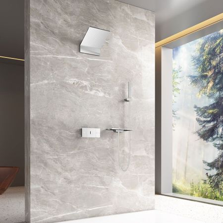 Душевой комплект Futura VSFW-2F11TCH термостатический встраиваемый, 3 режима, хром, артикул VSFW-2F11TCH