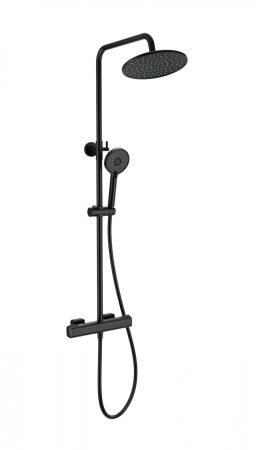 Душевая система с термостатом WONZON & WOGHAND STAY 1, Черный матовый (WW-B3051-A-MB), артикул WW-B3051-A-MB