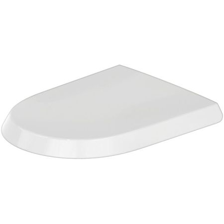 Сиденье для унитаза, Duravit, Qatego, с крышкой, ширина, мм-369, глубина, мм-463, с плавным опусканием SoftClose, материал шарниров-нержавеющая сталь, цвет шарниров-хром, материал сиденья-дюропласт, цвет-альпийский белый, артикул 0026890000