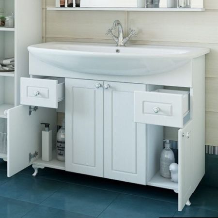 Тумба для раковины Sanflor Софи 105 C02645 Белая Тумба для раковины Sanflor Софи 105 C02645 Белая