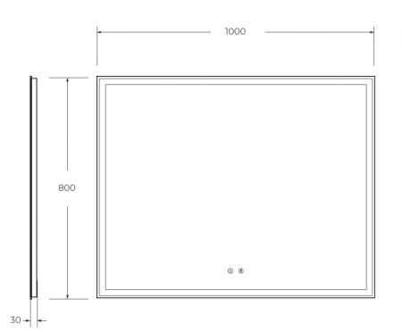 Зеркало BelBagno SPC-GRT, артикул SPC-GRT-1200-800-LED-TCH-SND