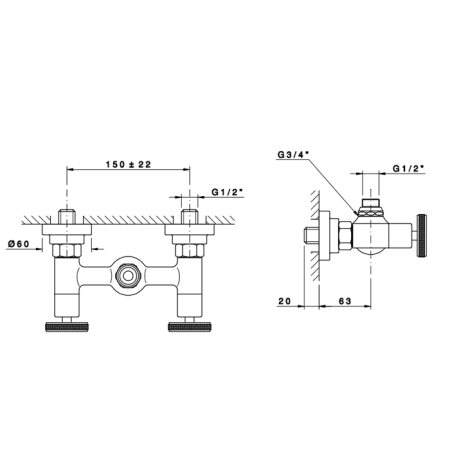 Nicolazzi Arena Смеситель для душа без гибкого шланга и лейки, цвет: хром, артикул 3325CR44