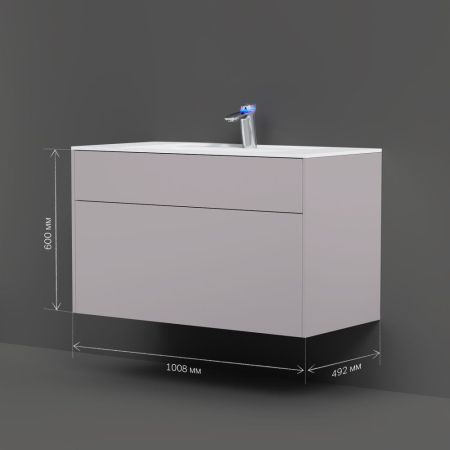 M50AFHX1003EGM Inspire V2.0, База под раковину, подвесная, 100 см, 3 ящика, push-to-open, элегантный, артикул M50AFHX1003EGM