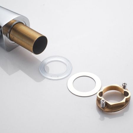 Смеситель для кухни с гибким изливом Shevanik S543-9, хром/серый