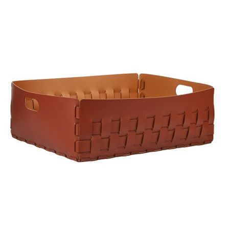 ADJ Корзинка Bottega, 60x50xH20 см., цвет: бордо/коньяк, артикул 1049.30/09