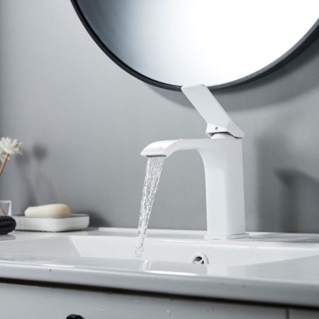 Смеситель для раковины Shevanik S4001C, белый, артикул S4001C