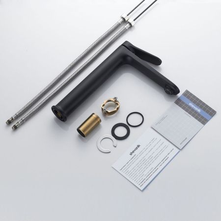 Смеситель для раковины высокий Shevanik S4311H, черный