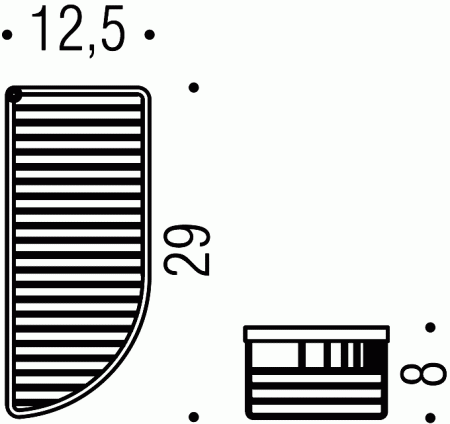 Colombo Angolari Угловая полочка одинарная, цвет: хром, артикул B9608.CR