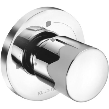 Вентиль, Kludi, Balance, тип вентиля-переключающий на 3 положения, тип установки-настенный встраиваемый, внутренняя часть-необходимо заказать, в комплекте-рукоятка, втулка, отражатель, цвет-хром, артикул 528460575