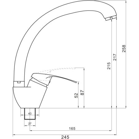 Смеситель для кухни Savol S-T4101, хром, артикул S-T4101