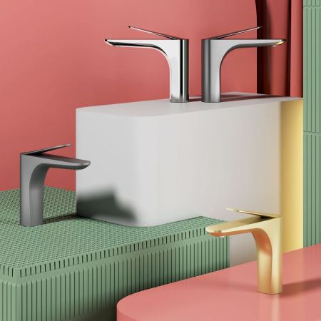 Смеситель для раковины Raglo R21.10.03, золотой сатин