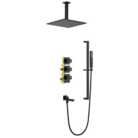 Душевая система встроенная с термостатом Timo Selene SX-2239/03SM черный, артикул SX-2239/03SM