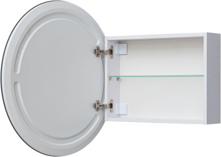 Зеркальный шкаф Aquanet Оптима 80 белый, с LED подсветкой