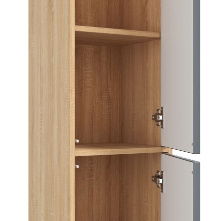 Пенал Onika Дайлер 35 подвесной графит/дуб сонома, универсальный, артикул 403569