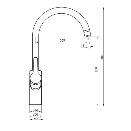 310721400 Eclipce смеситель для кухни, с фильтрацией C - излив, никель