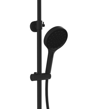 душевые стойки Vincea Душевая стойка Inspire VSFS-3I12TMB термостатическая с изливом, 30см верх.душ, черный,, артикул VSFS-3I12TMB