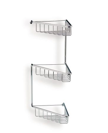 Stil Haus, решётка в ванную угловая 3-х уровневая, высота 54 см, цвет хром, артикул 569(08)