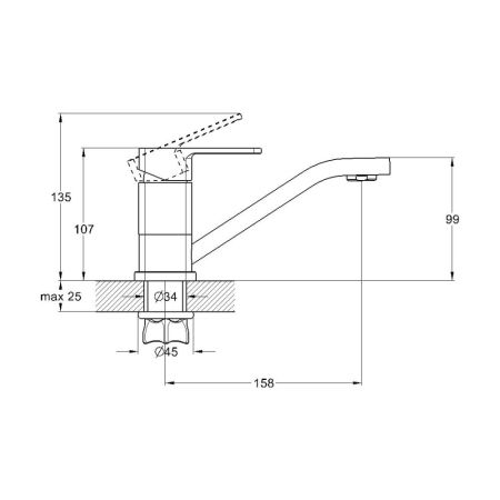 Смеситель для кухни G.Lauf GOR4-B058KW, белый