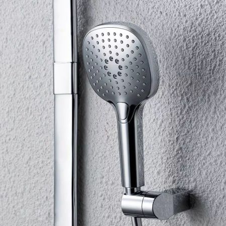 Душевая система с термостатом Bravat Cobble F6389423CP-A1-ENG, хром, артикул F6389423CP-A1-ENG