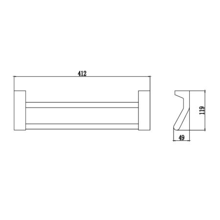 Полотенцедержатель Savol S-407348, хром, артикул S-407348