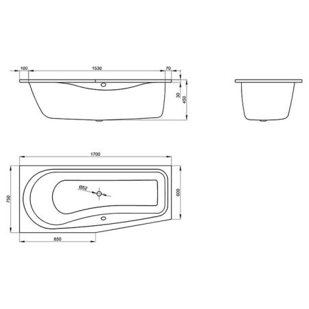 Опора для ванны, Bette, универсальная, комплект-2 штуки, артикул B23-1500