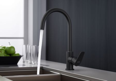 Смеситель для кухни AQUATEK, матовый черный AQ1182MB БЕТТА, артикул AQ1182MB