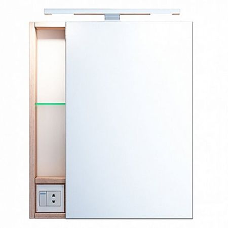 Зеркальный шкаф Iddis Mirro 50 с подсветкой Белый Дерево, артикул MIR5000i99