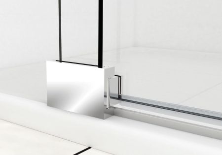 Душевая дверь Extra VDP-1E1011CGB, 1000/1100, черный, стекло тонированное, артикул VDP-1E1011CGB