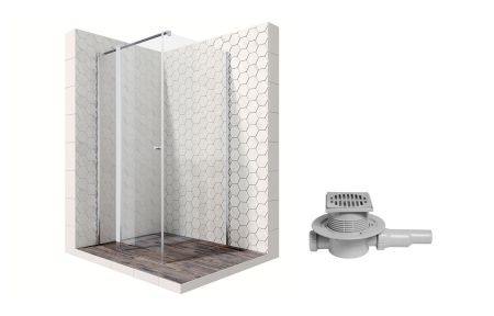 Душевой уголок Ambassador Nord 13011105-MA1, квадратный, точечный трап, 90х90, артикул 13011105-MA1