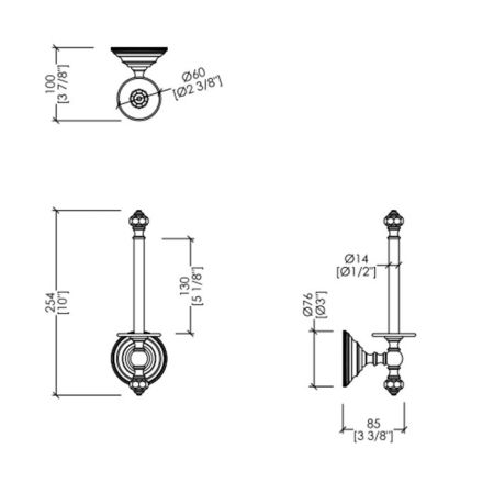 Devon Gemstone Держатель запасного рулона  254 мм, цвет никель блестящий, артикул GEM711NK/PS