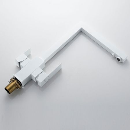 Смеситель для кухни с подключением фильтра Shevanik S148C, белый, артикул S148C