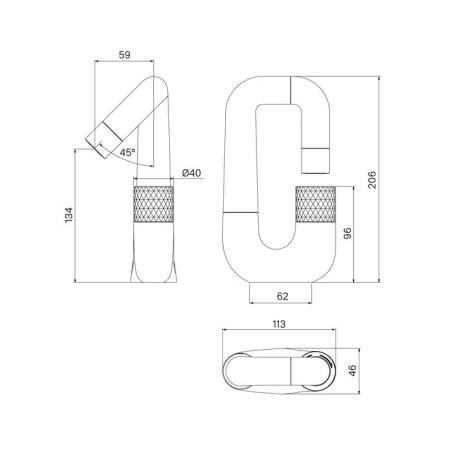 Смеситель для умывальника IDDIS Twist с управлением Push Control, черный матовый (TWIBLBTi01), артикул TWIBLBTi01