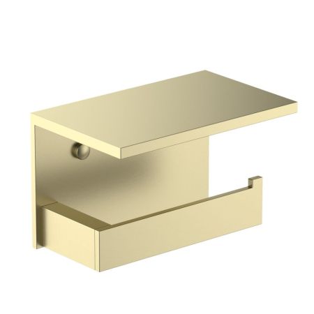 Бумагодержатель с полкой для телефона Timo Petruma 15243/17 золото матовое, артикул 15243/17