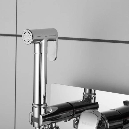 Гигиенический душ со смесителем Shevanik S8005, хром, артикул S8005