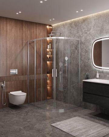 MOLVENO-RH-2-130/100-C-BORO-IV Душевой уголок, артикул MOLVENO-RH-2-130/100-C-BORO-IV