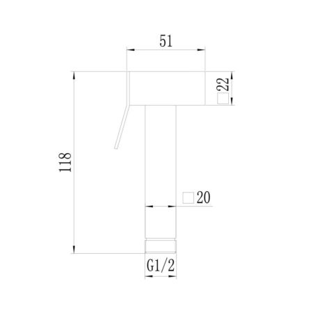 Лейка для гигиенического душа Savol S-PQ07H, черный, артикул S-PQ07H